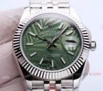 Swiss Quality Copy Rolex Datejust 41 watch Citizen Green Palm motif Jubilee Strap